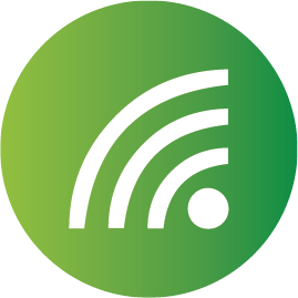 icon with wifi signal waves